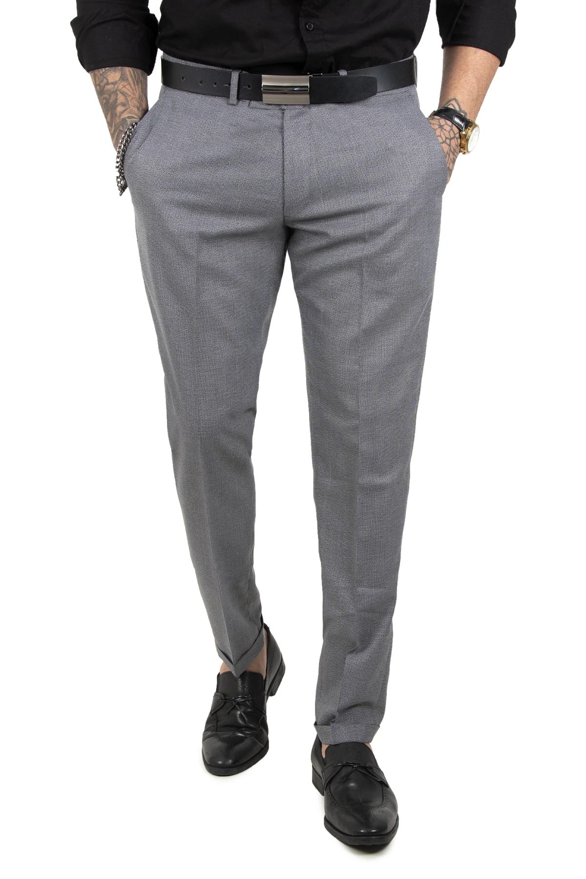 

DeepSEA woven pattern fabric pants 2201056