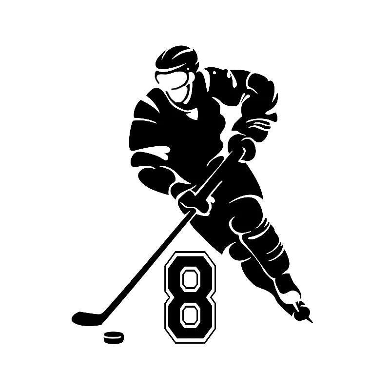 Автомобильные наклейки уникальная личность хоккейный плеер Украшение Наклейка солнцезащитный Водонепроницаемый черный и белый, 16 см * 13 см саддам хусейн личность али ибн аби талиба