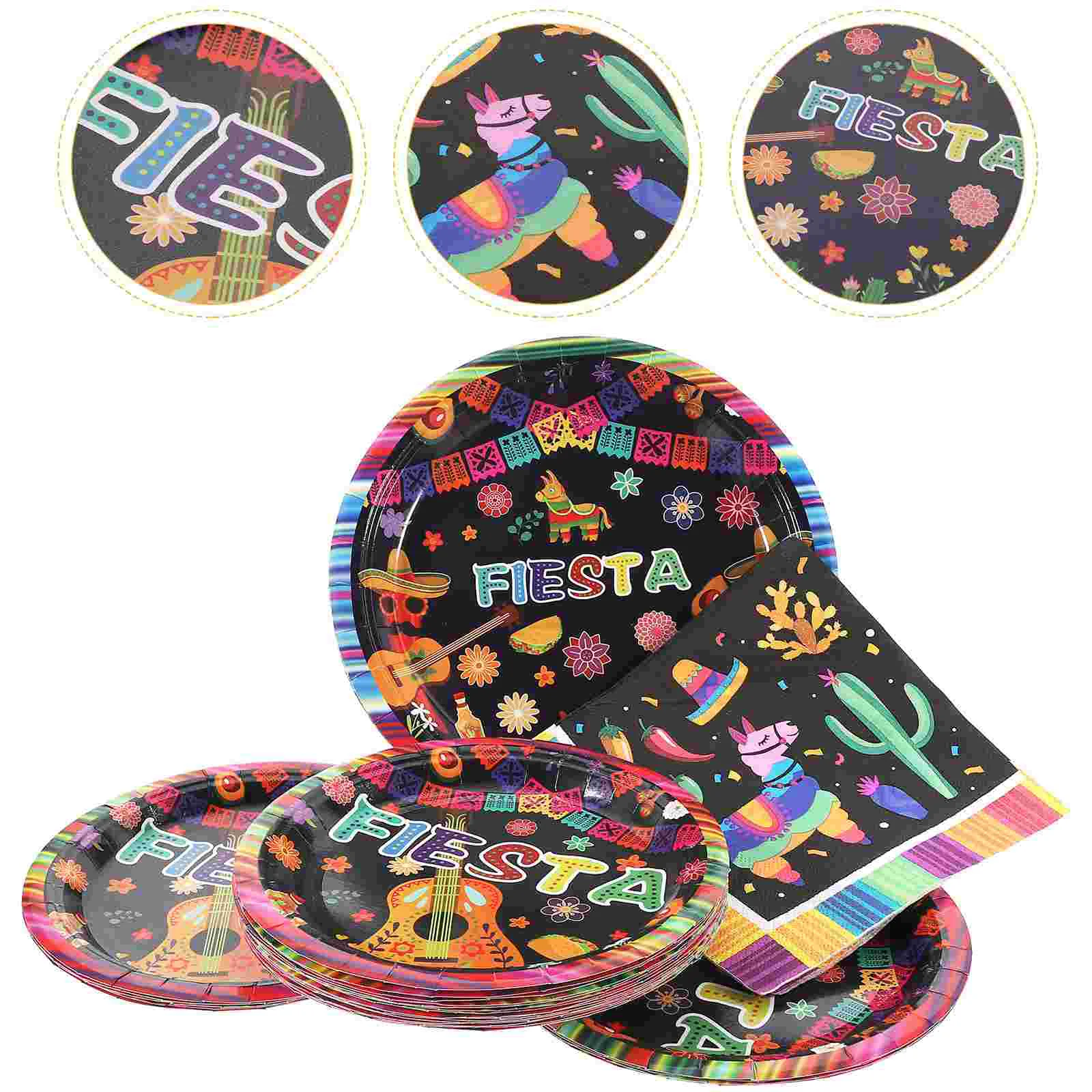 

Paper Plate Party Plates Mexican Theme Supplies Party Paper Dinnerware Fiesta Dinnerware