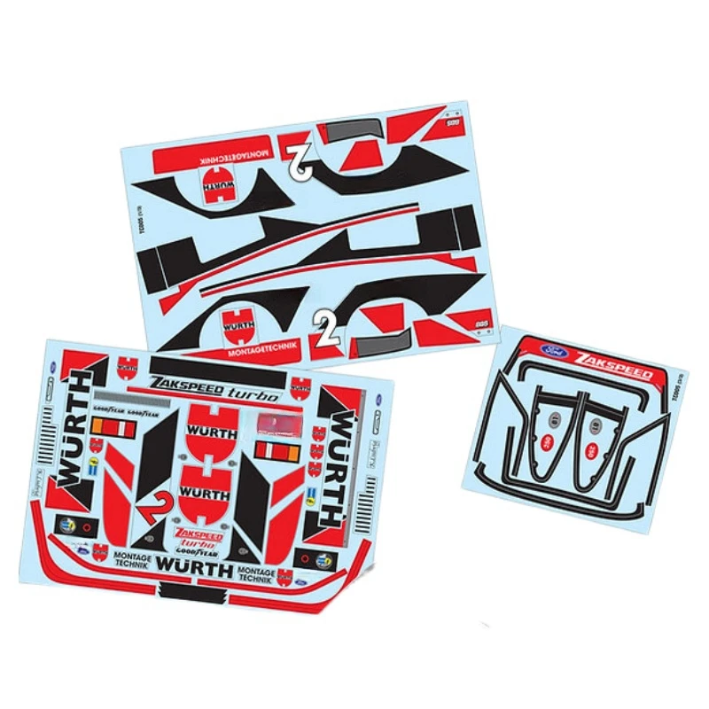 Цветные наклейки наклейка лист для масштаба 1:10 на дорожном автомобиле Ford Zakspeed
