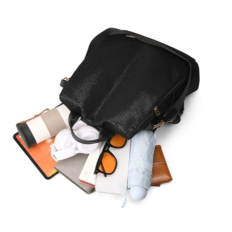 Однотонный женский рюкзак из ткани Оксфорд с блестками вместительный дорожный