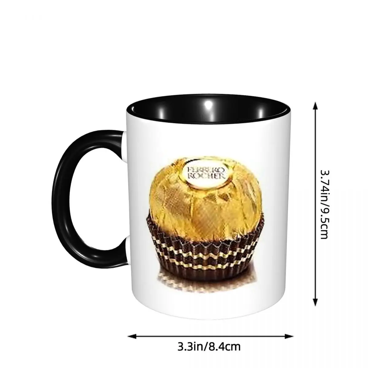 Фото Забавная керамическая кружка Ferrero Rocher для кофе, чая, молока, подарок для друзей №5