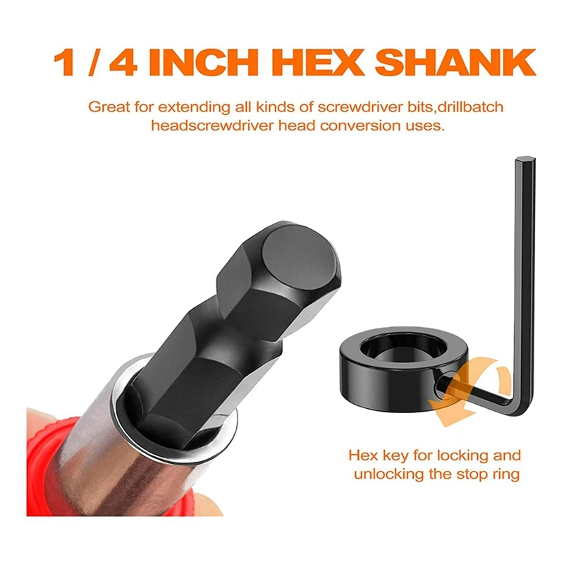 

Retail Change Bit Holder Magnet Pack Of 4Hex Magnetic Bit Holder 60 Mm 1/4Inch Bit Magnetic Swivel For Drill Bits Impact Wrench