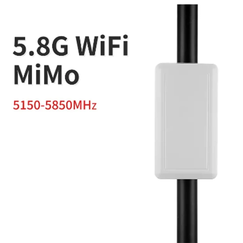 5G Dual Polarization 5.8G WIFI Flat Antenna MIMO High Gain 15DBI 5150-5850Mhz Broadband Outdoor Waterproof Port