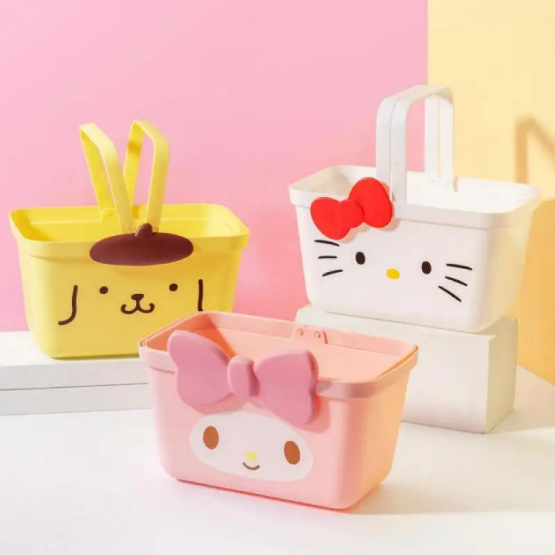 

Kawaii Sanrio корзина для покупок аниме мультфильм Hellokitty Мелоди понравило Милая женская сумка Одежда Мелодия корзина для хранения закусок