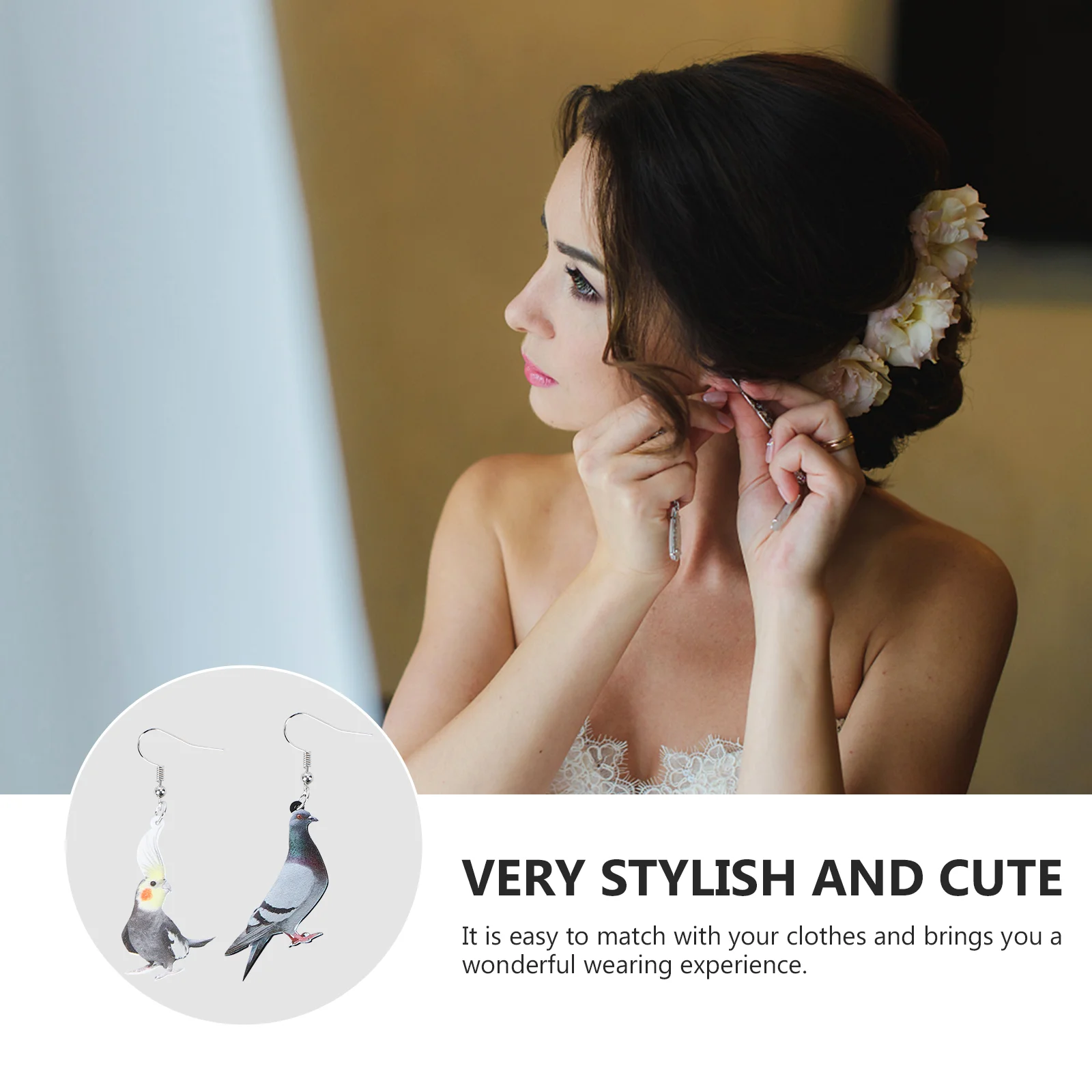 2 пары кулонов с птицами ювелирные серьги женские висячие девушки декор