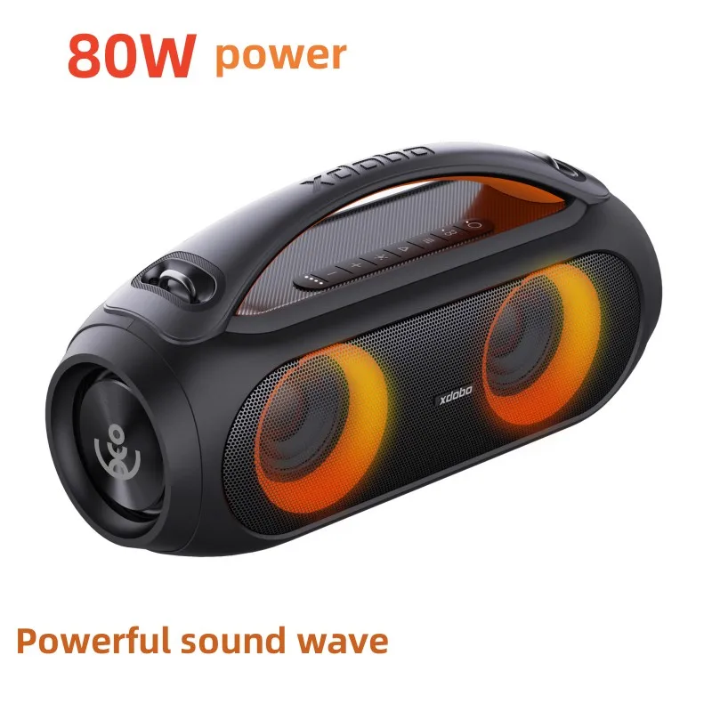 

Xdobo Vibe Plus High-power 80W Bluetooth Speaker Cool Light Portable Outdoor Waterproof Wireless 360 Stereo Surround Subwoofer