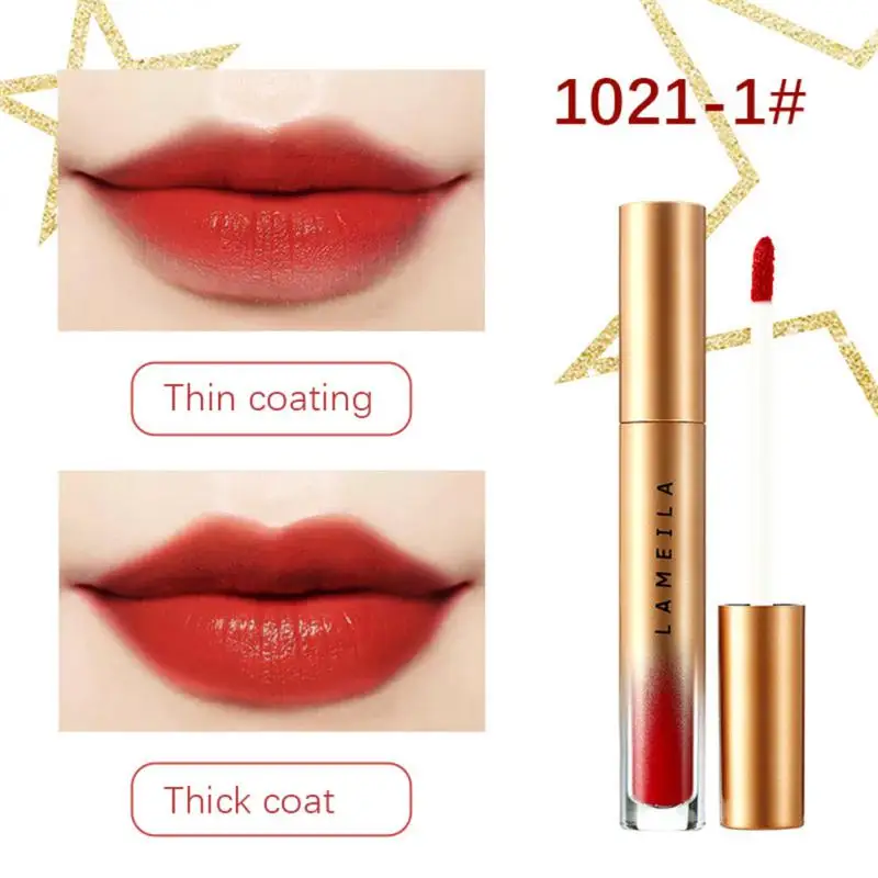 

Velvet Matte Lip Stick Waterproof Lip Glaze Sweatproof No-stick Cup Long-lasting Lip Glaze Sexy Red Lip Tint Lip Korean Makeup