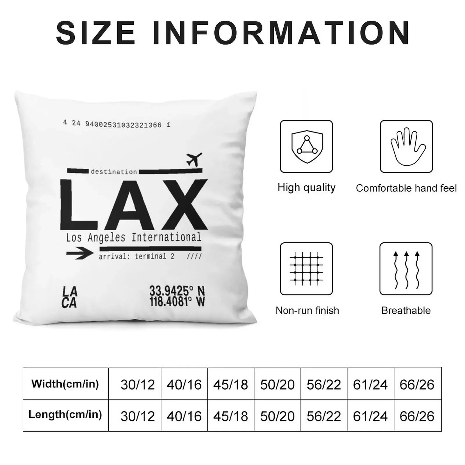 LAX Los Angeles International Airport Подушки Рождественские декоративные подушки Чехлы