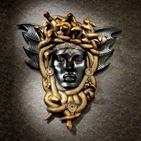 medusa resin pendant wall decoration accessory american wall sculpture in living room and bedroom room statue ornament