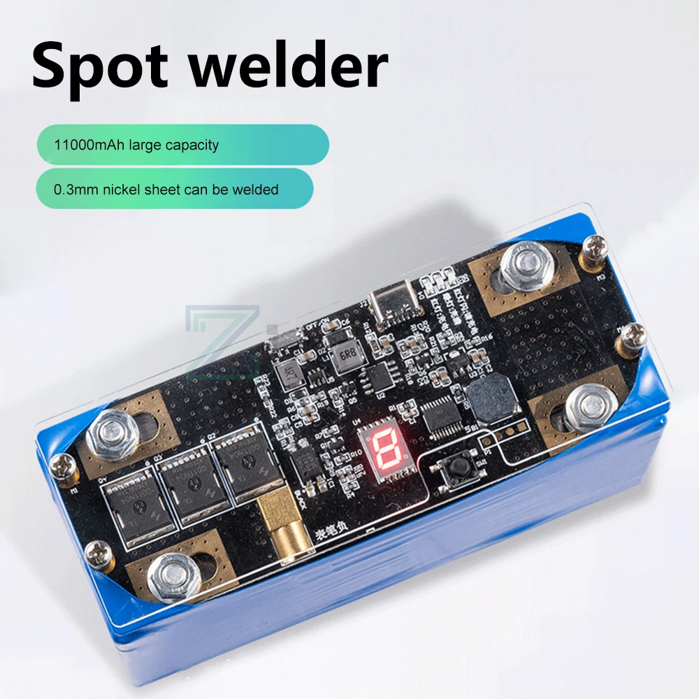 

LX30 Spot Welder Mini Spot Welder Portable Spot Welding Equipment Energy Storage 11000mAh for DIY 18650 Battery