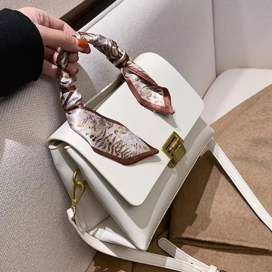 

Ribbon Square Tote Bag 2021 Fashion New High-quality PU Leather Women's Designer Handbag High Capacity Shoulder Messenger Bag