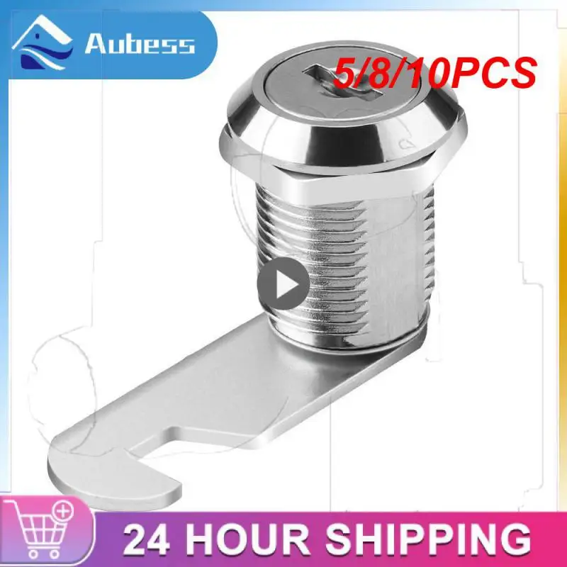 

5/8/10PCS Metal Dormitory Lock Bold Screw Cabinet Door Lock With 2 Keys Firm Locker Lock Hardware Tools Drawer Lock