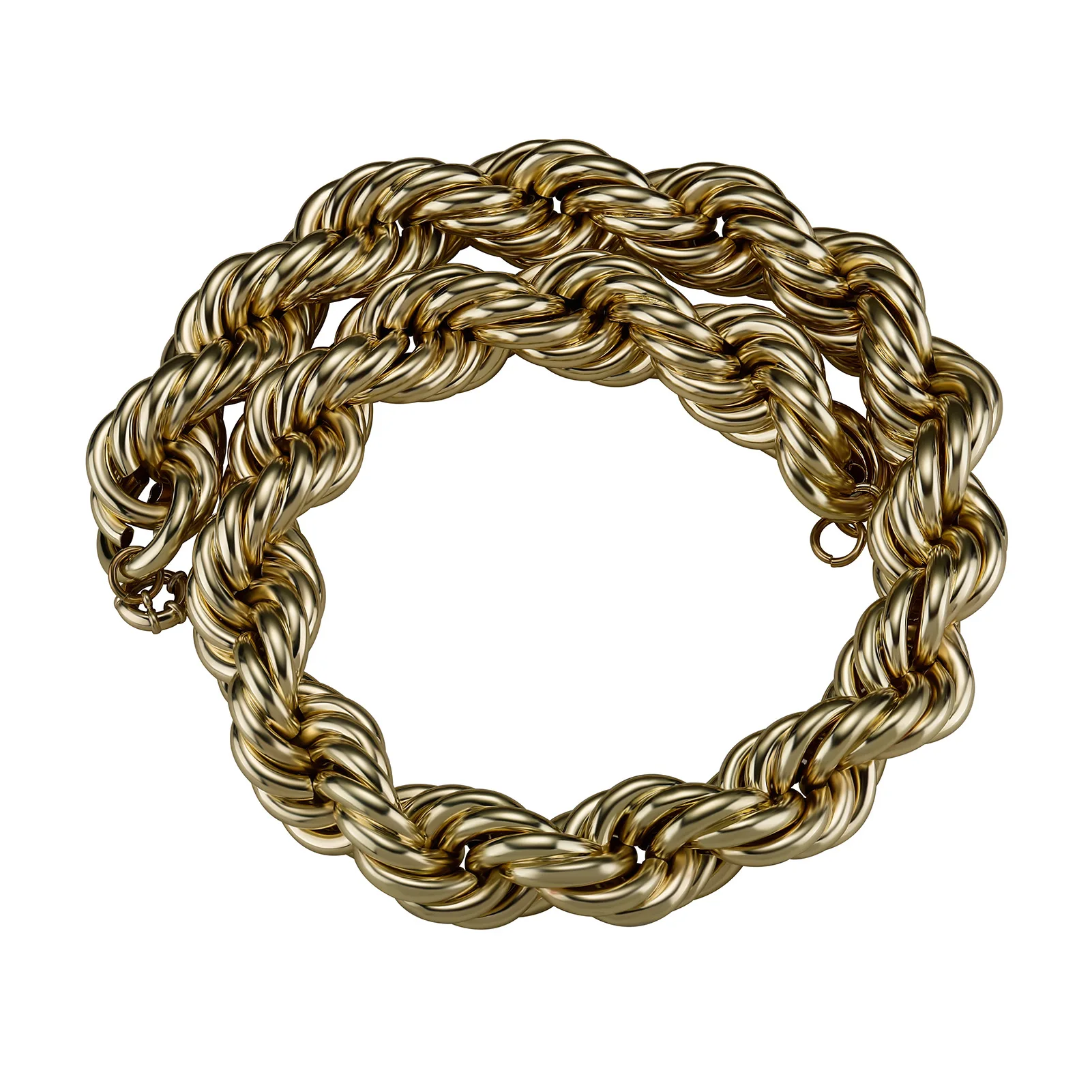 

Fashion Oversized 30mm Twist Chain Necklace Men's Personalized Simple Necklace