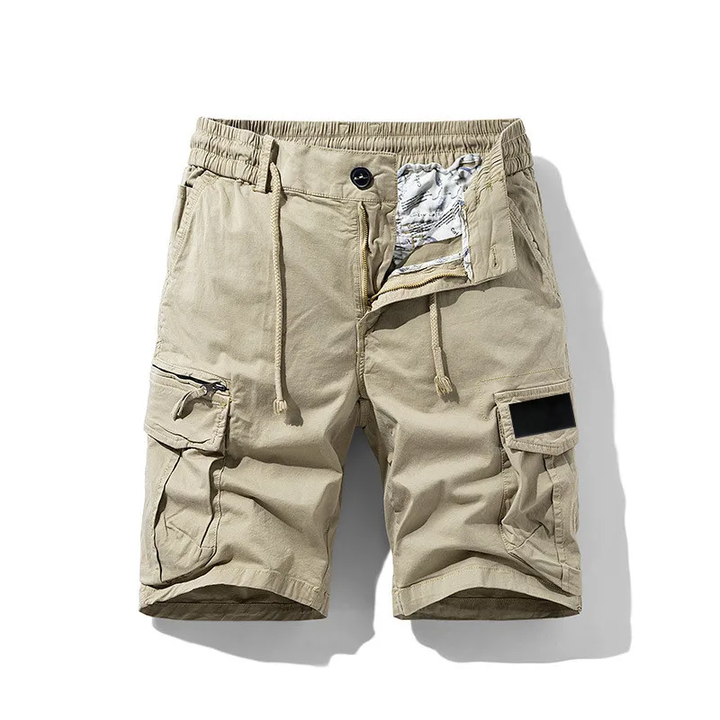 

2022 Loose Casual Outdoor Military Men Shorts Classic Compass Armband Embroidered Cargo Man Pants Multi-pocket Five-point Pants
