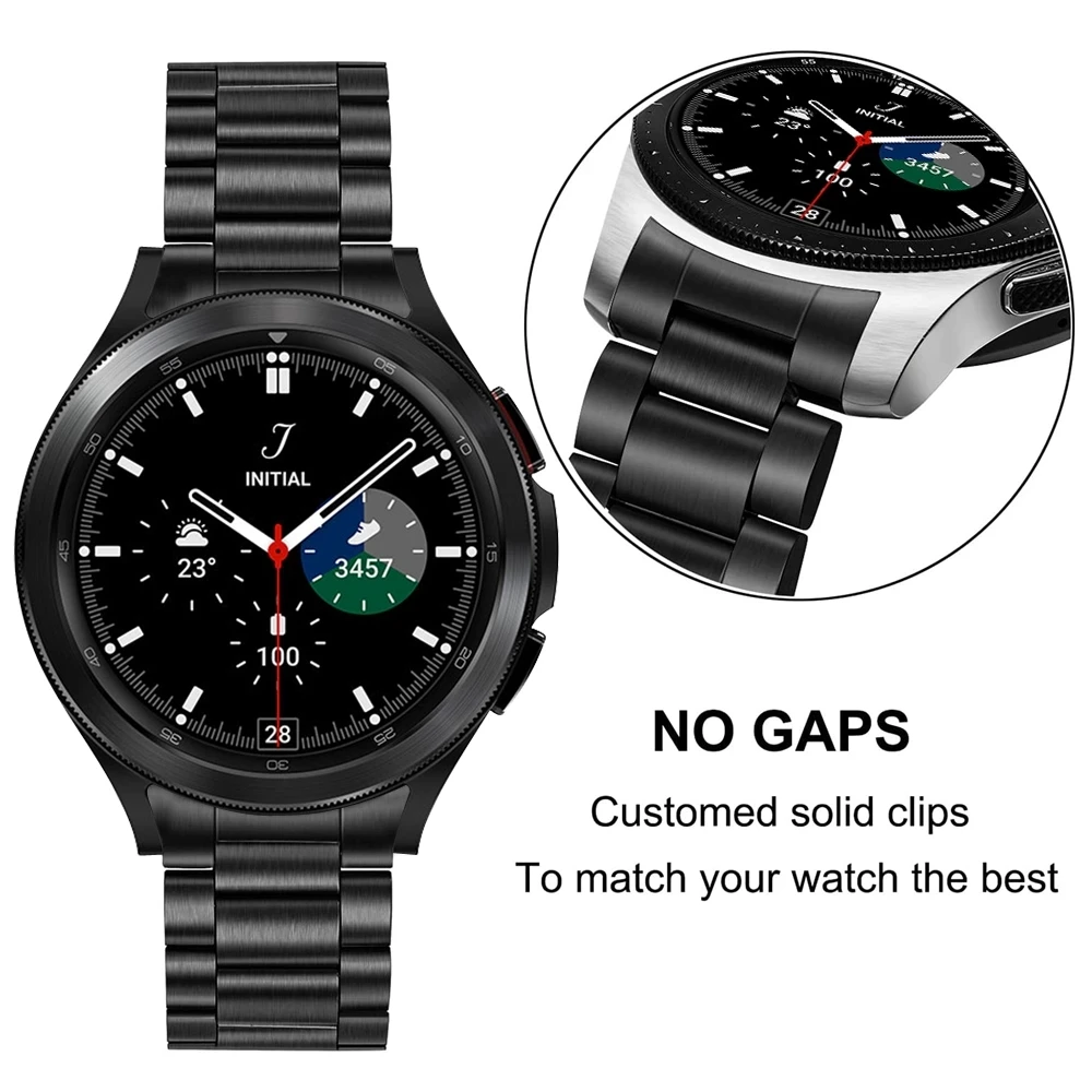 Galaone Metal No Gaps Strap Compatible For Samsung Galaxy Watch5 5Pro 40 44mm Luxury Band For Watch4 Classic 42 46mm Wristband enlarge