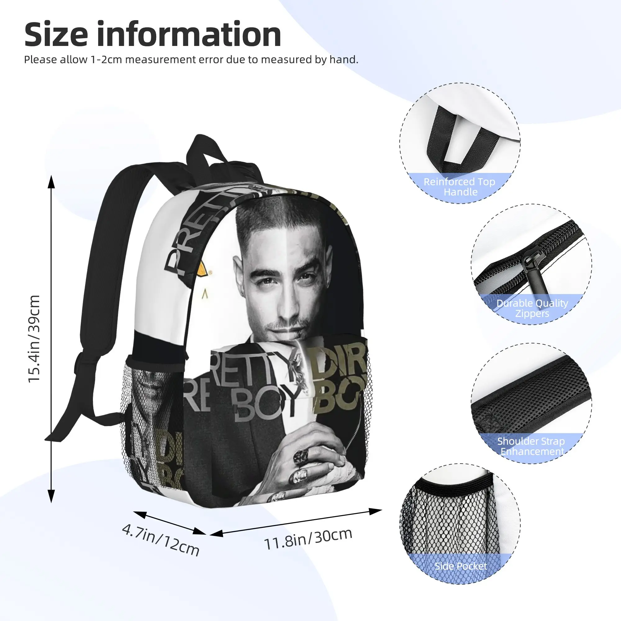 Фото Рюкзак Maluma Tour, горячая распродажа, вместительный рюкзак для мальчиков и девочек, сумка через плечо для мужчин и женщин, школьная сумка №2