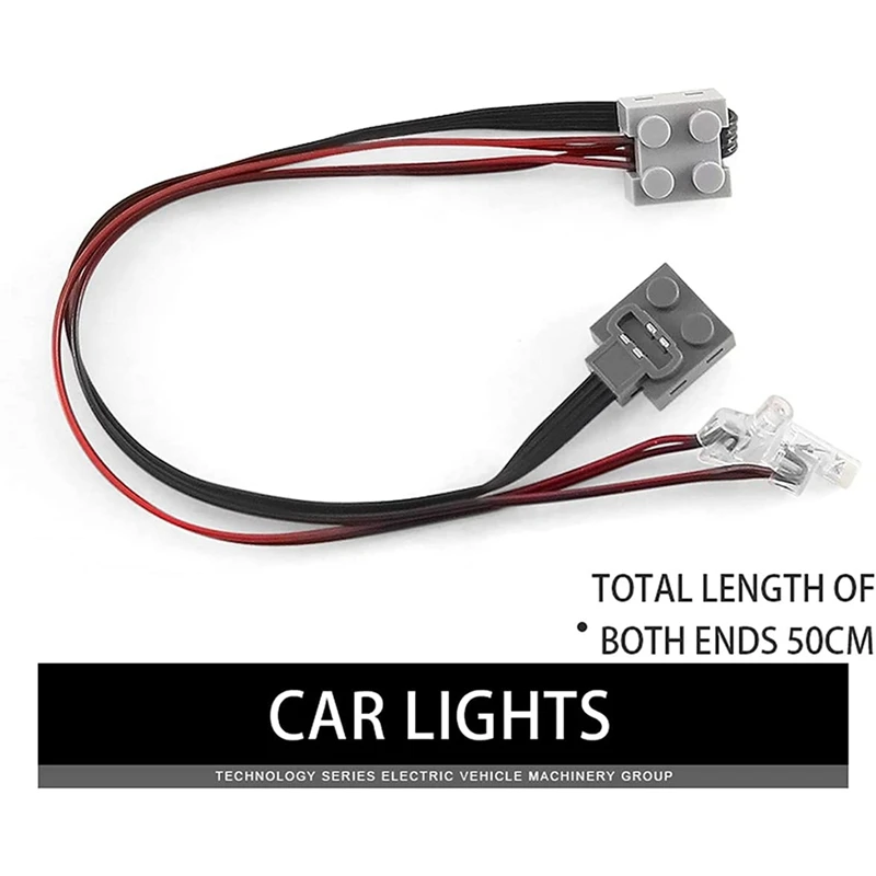 

4Pack Technology Power Function Motor Building Block Part Kit 1 Medium Motor, 1 Battery Box, 1 Light Cable,1 Switch