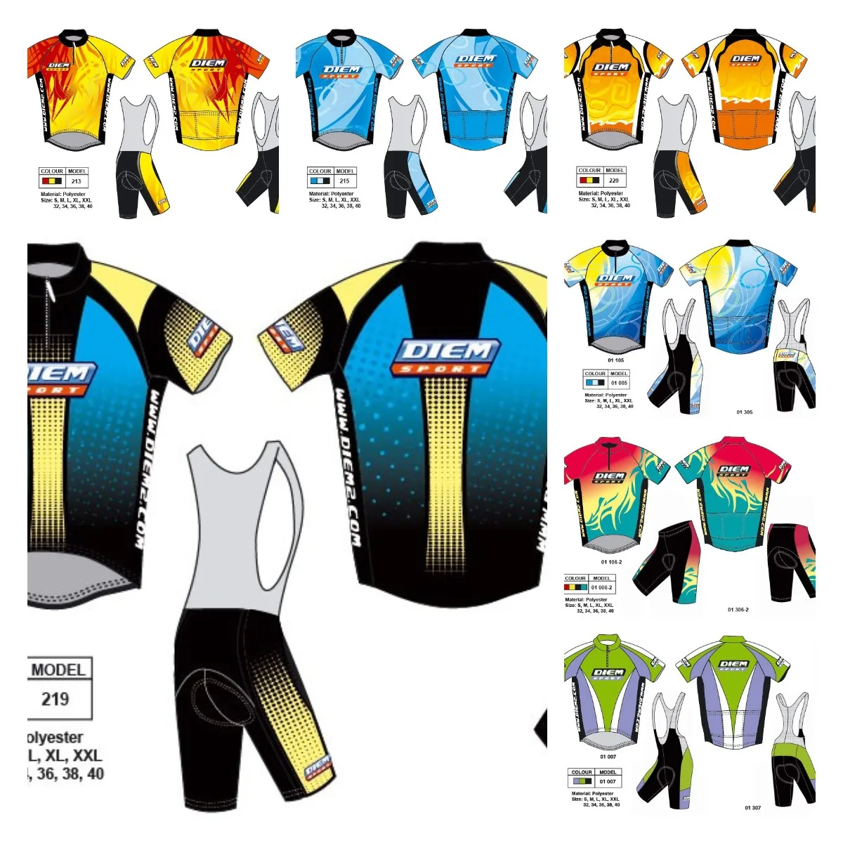 

DIEM Sport Cycling Jersey Suit Custom Men Short Sleeve Bike Shirt Kit Camisa Ciclismo Masculina Bicycle Set Conjunto Bib Shorts