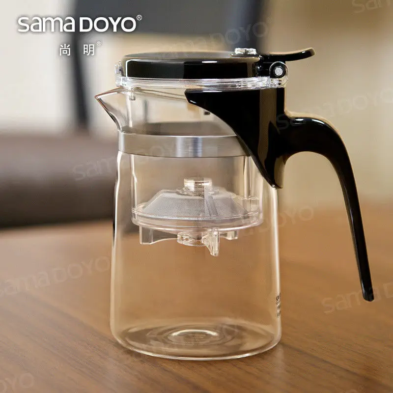 Фото [GRANDNESS] SAMA Samadoyo SAG-08 высококачественный чайник и кружка Gongfu 500 мл элегантные чайные наборы Стеклянный Чайник художественная чайная чашка Стек... №2