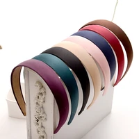 hot 1pc plastic fashion canvas wide headband hair band headwear bezel hair accessories for woman satin covered resin hairbands