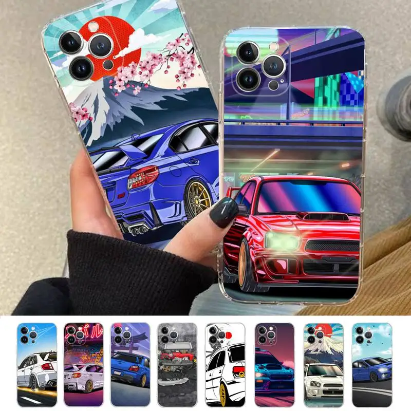 Jdm Subaru WRX CAR Phone Case For iPhone 8 7 6 6S Plus X SE 2020 XR XS 14 11 12 13 Mini Pro Max Mobile Case