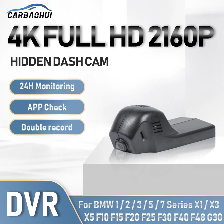 4K Wifi Car Avto DVR Dash Cam HD Camera Driving Video Recorder For BMW 1/2/3/5/7 Series X1/X3/X5 F10 F15 F20 F25 F30 F40 F48 G30