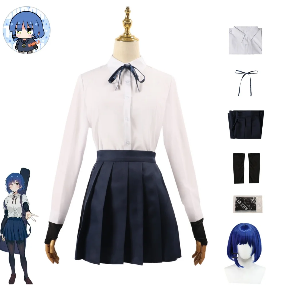 Костюм для косплея Yamada Ryo Женский аниме бокчи юбка из голубого парика полный