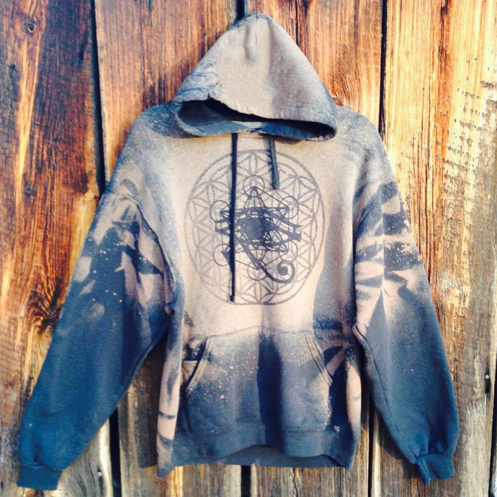 

2023 Winter Tie dye embroidery men fashion wear hoodie casual street wear 100% cotton high quality sports style