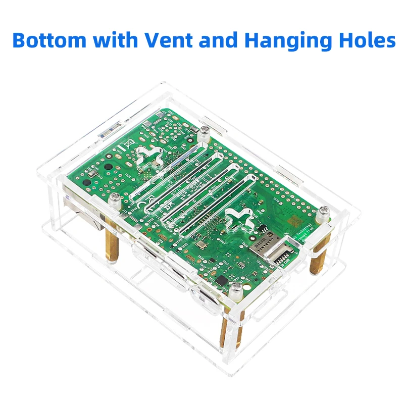 Raspberry Pi 5 Чехол прозрачный корпус дополнительные радиаторы вентилятора пассивное