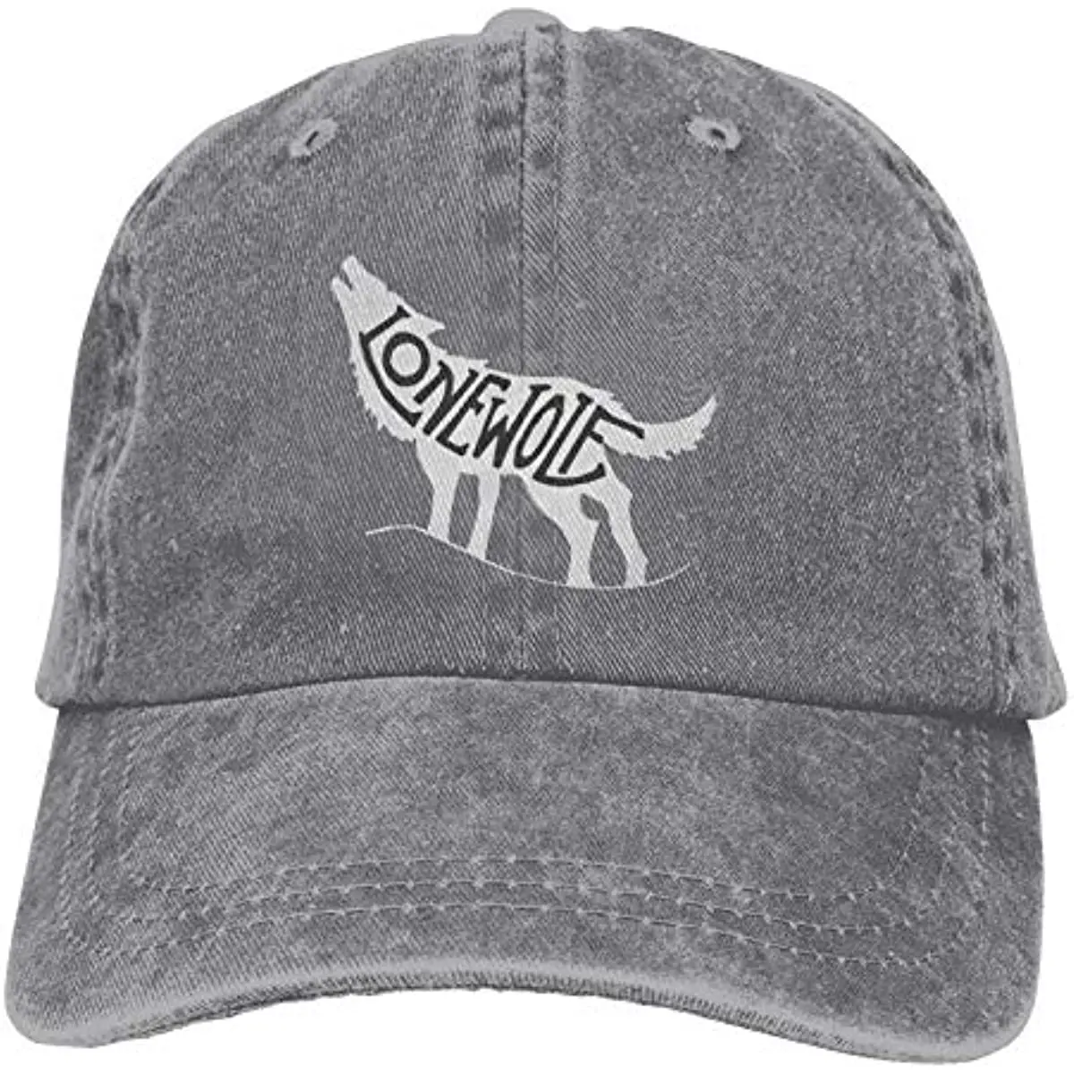 

Denim Cap Howling Lone Wolf Baseball Dad Cap Classic Adjustable Casual Sports Novel for Men Women Hats Men Golf Hat Casual