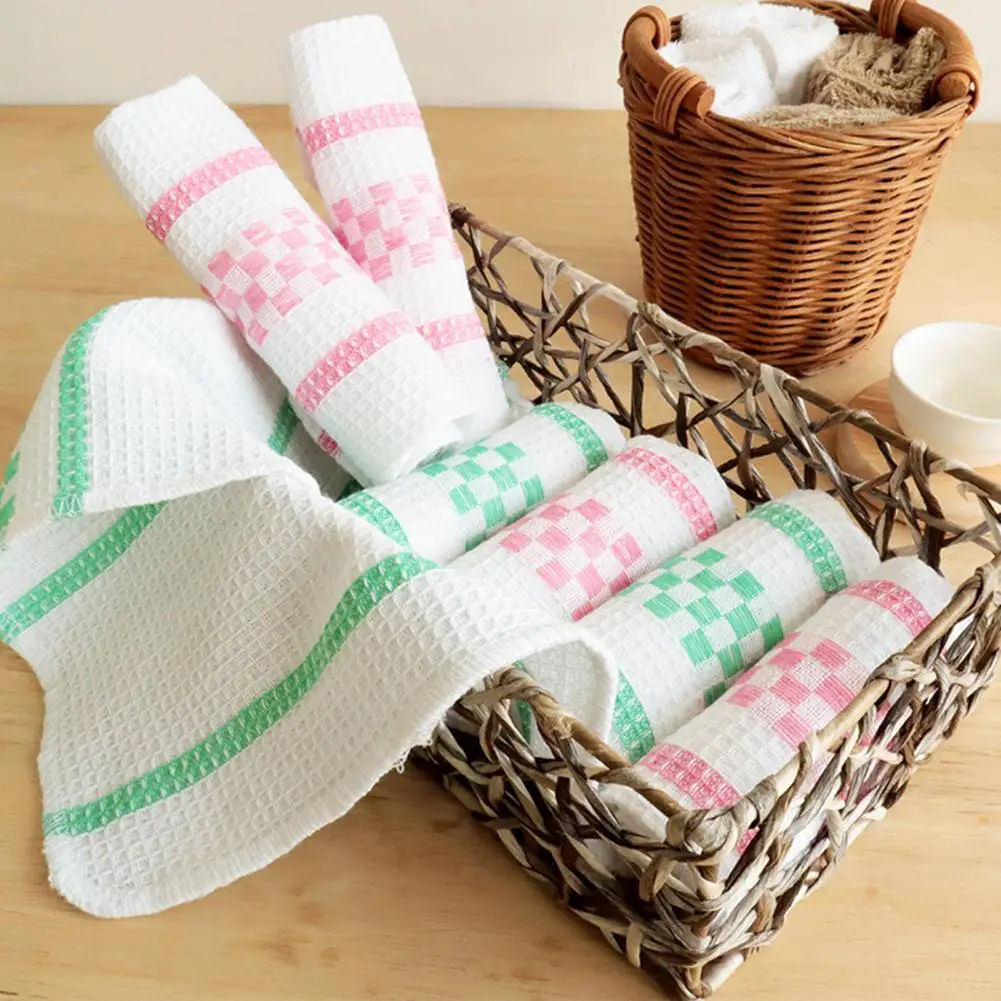 

Popular Dish Cloths Breathable Waffle Texture Easy Clean Durable Kitchen Cleaning Cloths Washing Cloths Cleaning Cloths 4Pcs