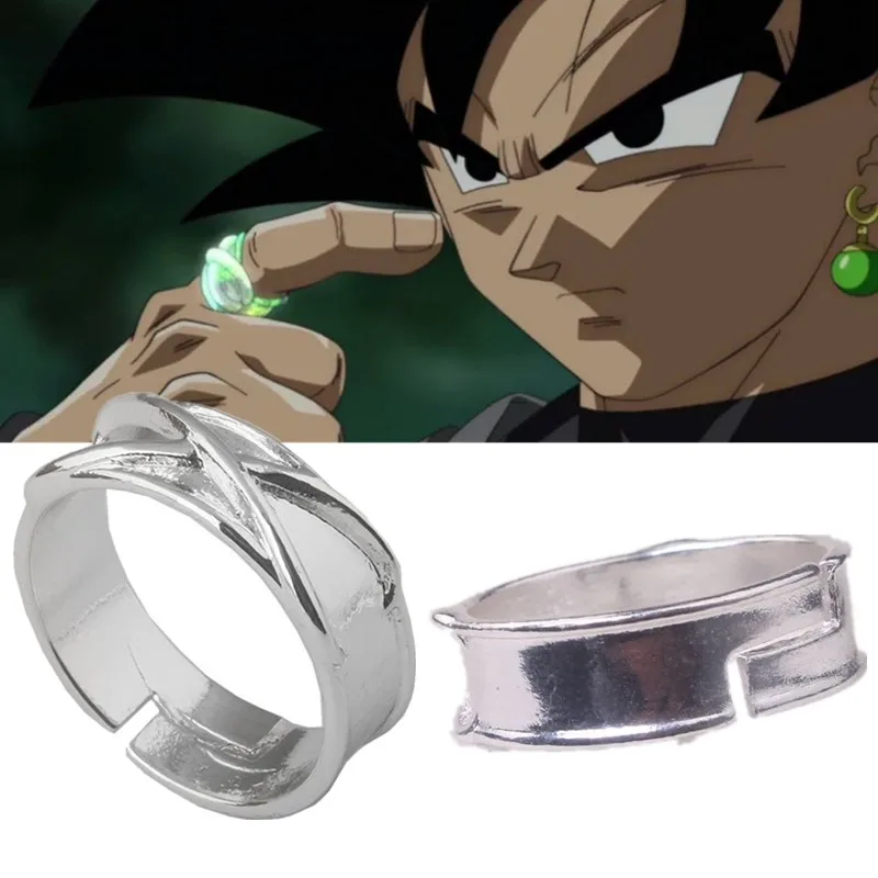 Dragon Ball Goku Black Time Ring Cosplay Accessories Props Alloy Lovely Adjustable Size Rings Metal Jewelry Unisex Xmas Gift