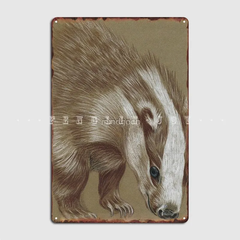 

Металлический знак барсука, персонализированный постер для паба, гаража, кинотеатра, кухни