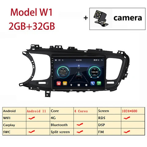 Автомобильный радиоприемник с сенсорным IPS-экраном 9 дюймов для KIA Optima K5 2013 2014 2015, без DVD, 2 Din, мультимедийный стереопроигрыватель с разделенным экраном, Bluetooth, FM, BT