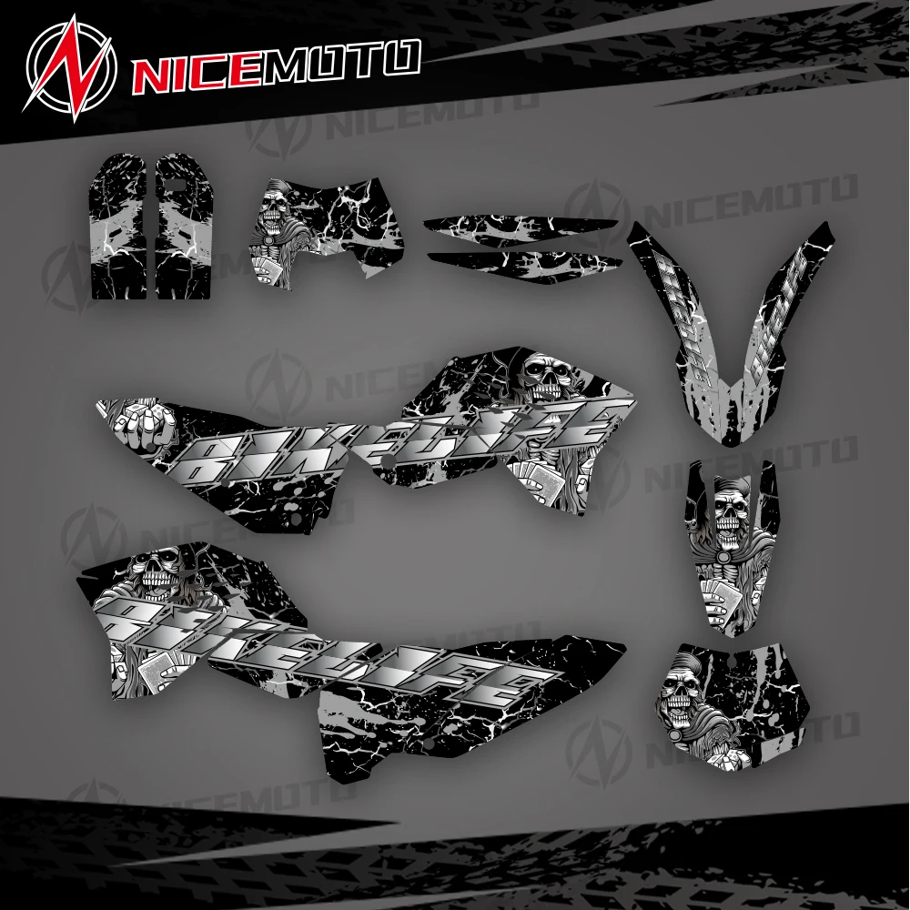 

Для KTM EXC 300 EXC EXC-F XCW SX SXF XC XCF 125 250 300 350 450 500 2008-2010 2009 мотоциклетные графические фоновые наклейки, наклейки