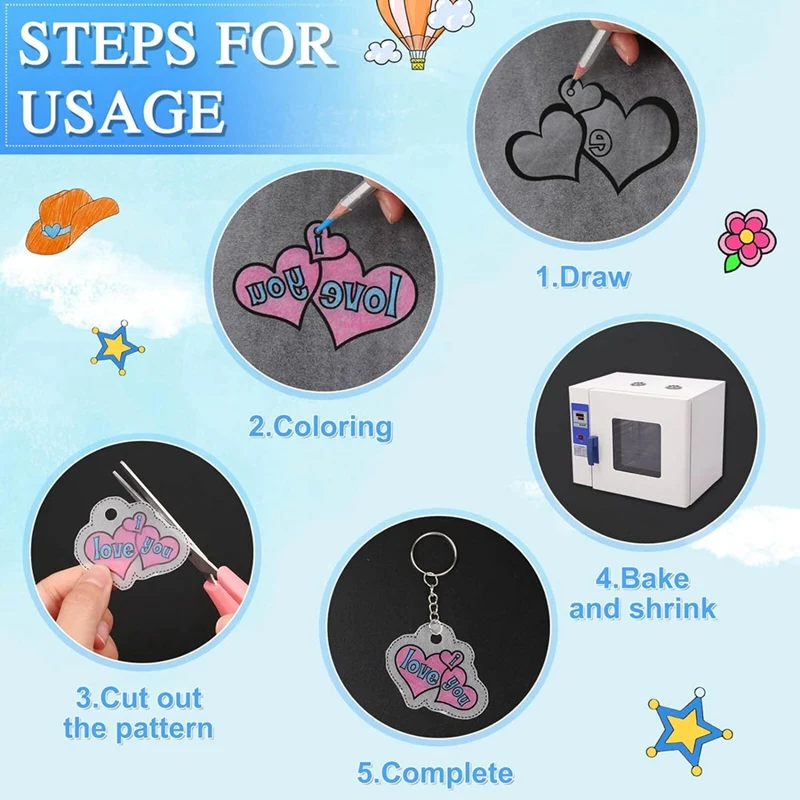 Художественная бумага Shrinky листы термоусадочной бумаги термоусадочная