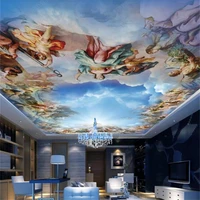 blue sky and white clouds 3d waterproof wallpaper ceiling hotel living room bedroom wall decoration home decoration accessories