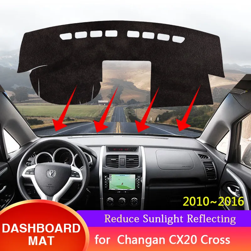 

Солнцезащитный козырек для приборной панели Changan CX20 Cross 2010 ~ 2016 2011 2012, противоскользящий защитный коврик, коврик, подушка, автомобильные аксессуары