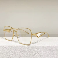 gold silver metal square frame high quality womens myopia prescription optical glasses fashion mens sunglasses