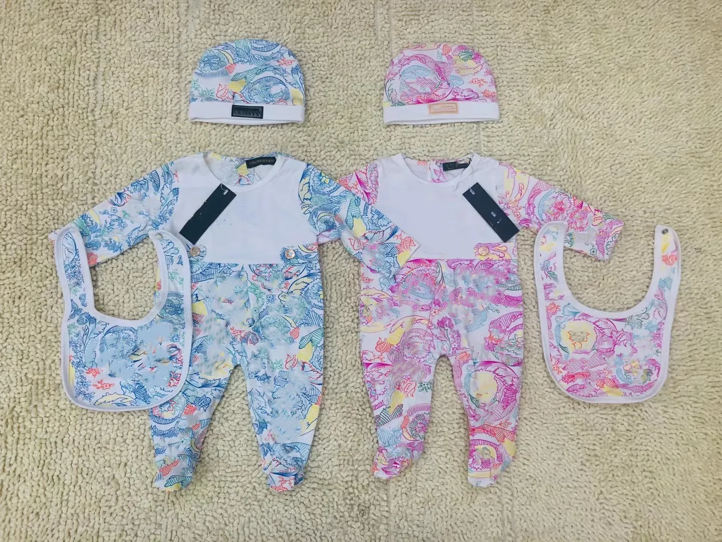 

2021 New Born Boys Girls Baby Clothing suit Rompers 2pieces/set Brand For Toddler kids