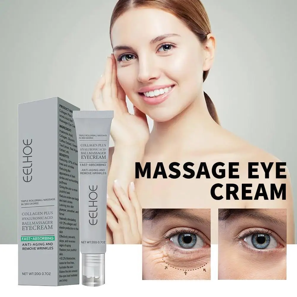 

20g Eye Cream Fades Fine Lines Anti-Wrinkle Anti Dark Eye Firmness Anti-Aging Remove Puffiness Eye Bags Care Circles Serum H2K0