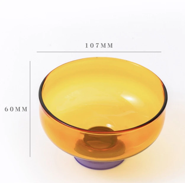 

4-дюймовая миска для мороженого, стеклянная миска для йогурта, японская миска, милая миска, красочная стеклянная посуда, миска для супа, термостойкое стекло