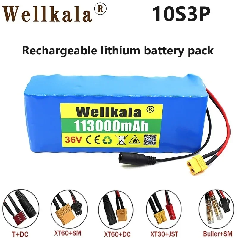 

Aviation Arrival 18650 10S3P 36V Lithium Ion Rechargeable Battery Pack Charger Scooter, Electric Vehicle, Golf Carts,Etc