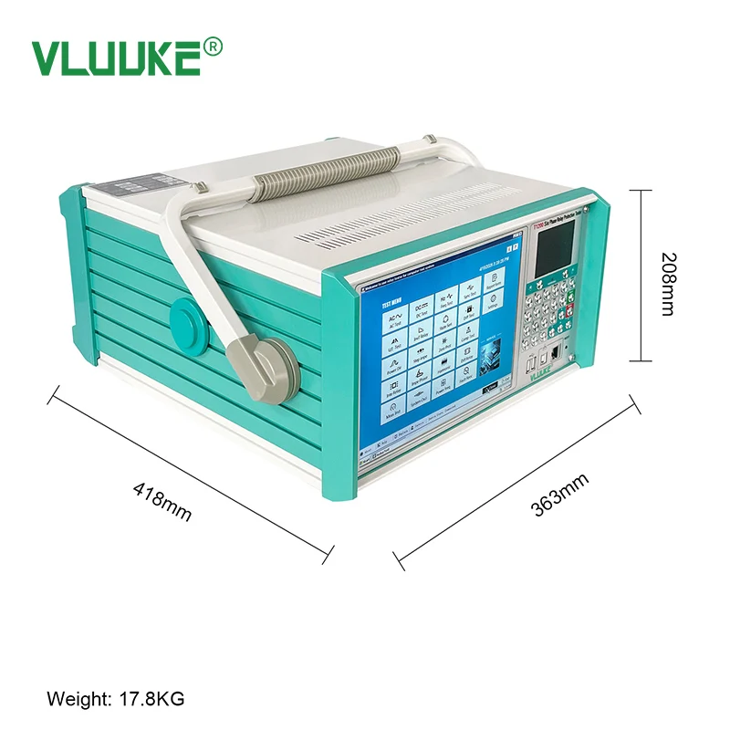 Фото VLUUKE T1200 Шестифазный тестер защиты реле DSP + FFPGA Высокоточный 6-фазный выход 180 А 125 В/30 А на фаза Самокалибрующийся №5