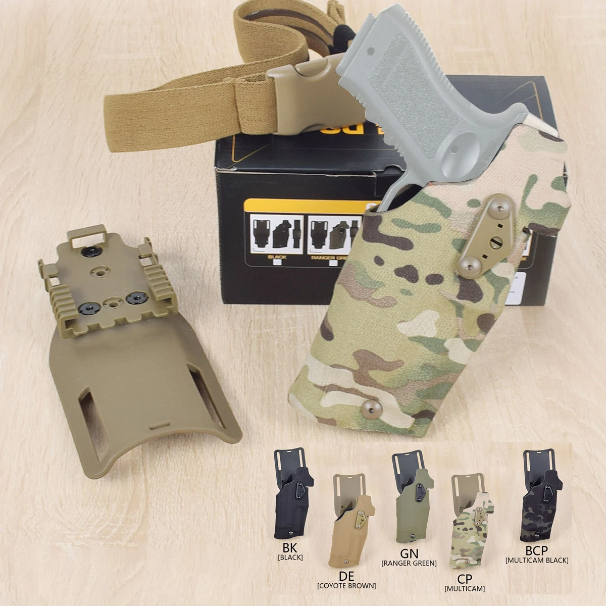 Тактическая универсальная кобура для пистолета быстросъемная праворучного