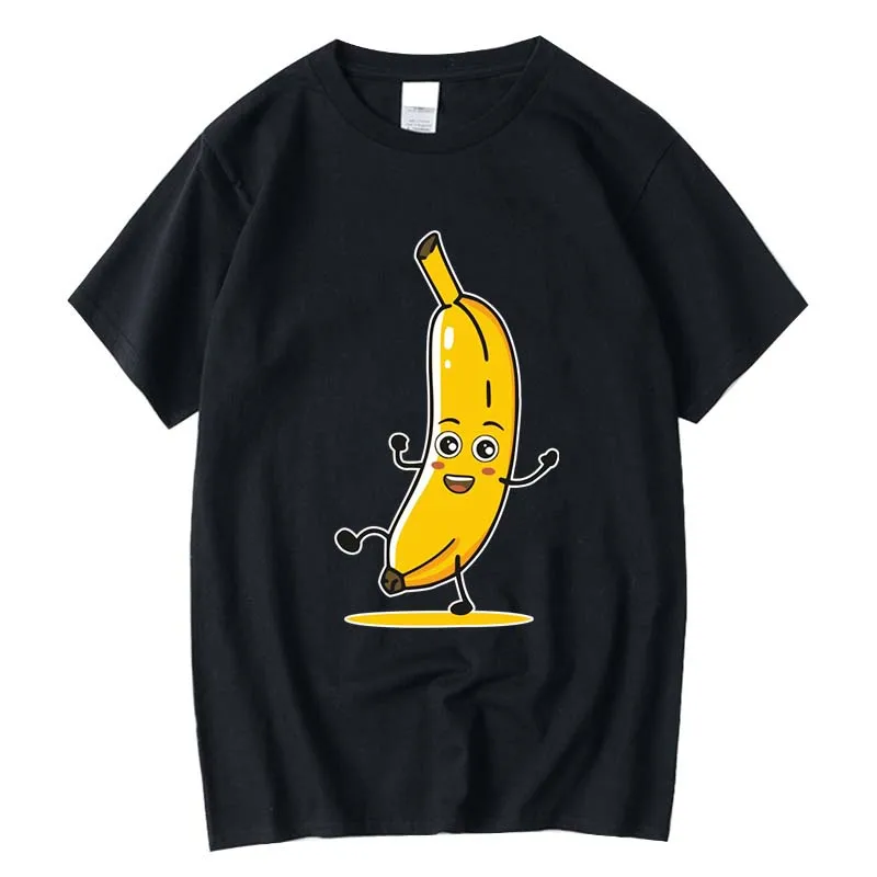 

XIN YI Men's T-shirt High Quality 100% cotton Funny banana printing casual loose o-neck for men short sleeve t-shirt male tops
