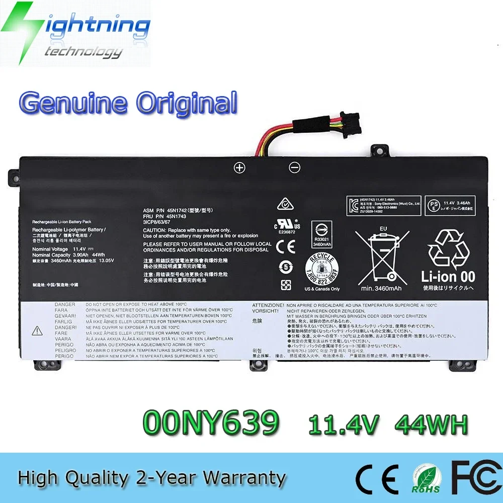 Фото Новый оригинальный аккумулятор для ноутбука 00NY639 11,4 В 44 Втч для Lenovo Thinkpad W550 W550s T550 T550s T560 P50S Series SB10K12721 и т. д. №1