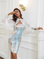 sling dress women cape two piece fashion sequins sling dress spot 2022 new european and american summer