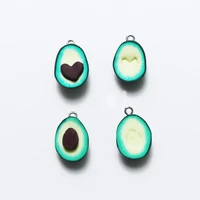 10pcslot 2022 new arrival kawaii avocado charms pendants for jewelry making bracelets necklace earrings making
